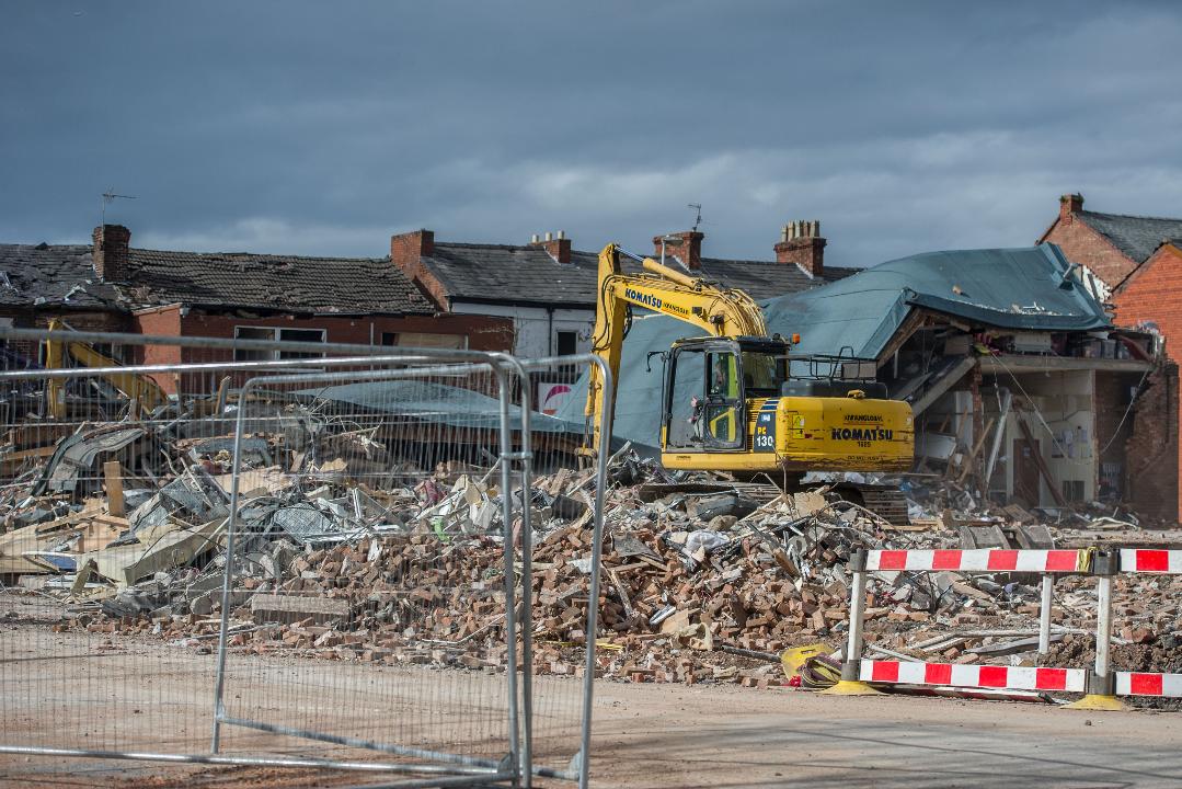 New Ferry in need of support after gas explosion. New Ferry gas explosion site