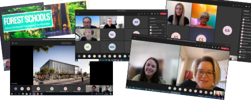 Screenshots of virtual talks